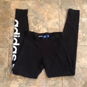 Small adidas legging w/ adidas logo down the side